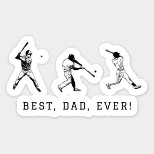 best softball dad ever Sticker