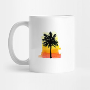Palm Tree Sunset Silhouette Mug