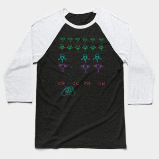 Bone Invaders Baseball T-Shirt
