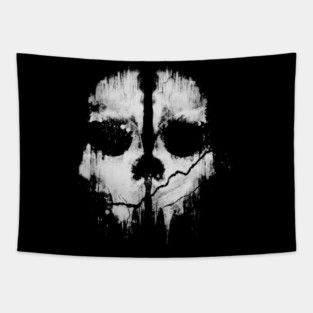 Call Of Duty Skull Logo Tapestry