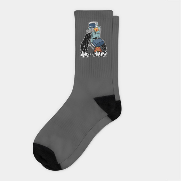 Vlad The Inhaler Socks by dumbshirts