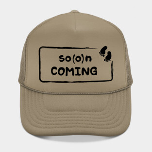 Soon coming & gender revealing pregnancy announcement Hat