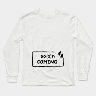 Soon coming & gender revealing pregnancy announcement Long Sleeve T-Shirt