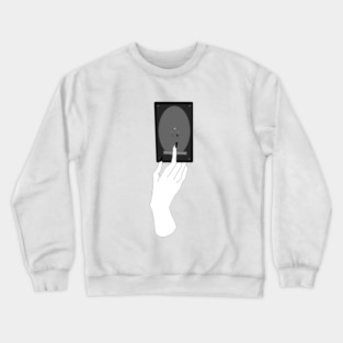 Hand holding Magic card Crewneck Sweatshirt