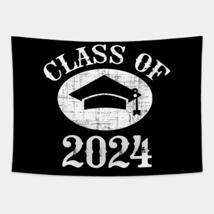 Class of 2024 Shirt Grow With Me First Day School Graduation Tapestry