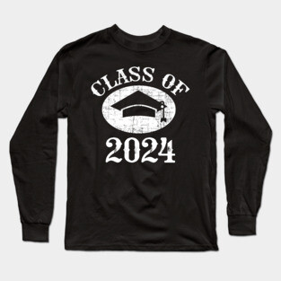 Class of 2024 Shirt Grow With Me First Day School Graduation Long Sleeve T-Shirt