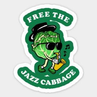 Free The Jazz Cabbage Magnet