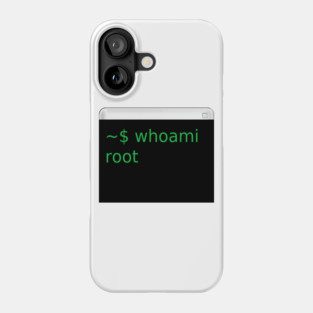 Bash Terminal - whoami: root Phone Case