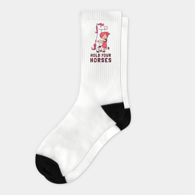 Hold Your Horses Socks by dumbshirts