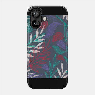 Pattern with tropical plants Phone Case