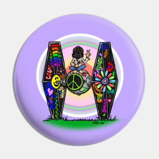 Tie-Dye Fighter Pin