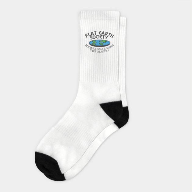 Flat Earth Society - Members Around The Globe Socks by dumbshirts
