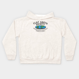 Flat Earth Society - Members Around The Globe Kids Hoodie