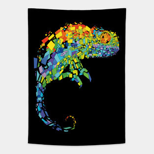 Fragment Chameleon Tapestry