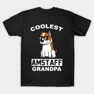 Coolest American Staffordshire Terrier Grandpa T-Shirt
