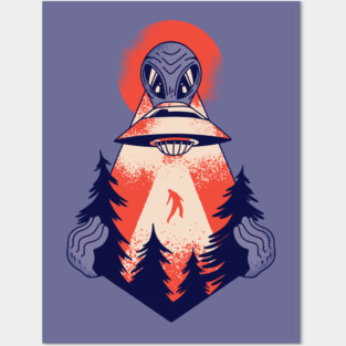 Forest - Alien Abduction Posters and Art
