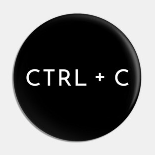 Ctrl c copy white version Pin