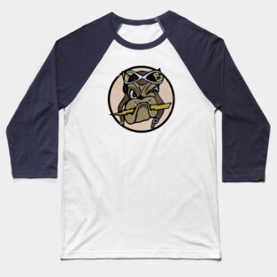 WW2 61st Fighter Squadron - Top Dogs (distressed) Baseball T-Shirt