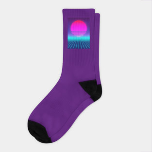 Outrun Background Socks