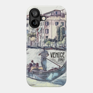 Venice Italy Vintage style poster Phone Case
