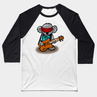 Koala Playing a Bass Guitar Baseball T-Shirt