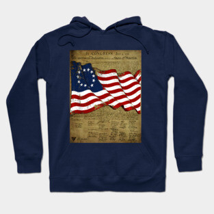 Declaration of Independence & Flag Hoodie