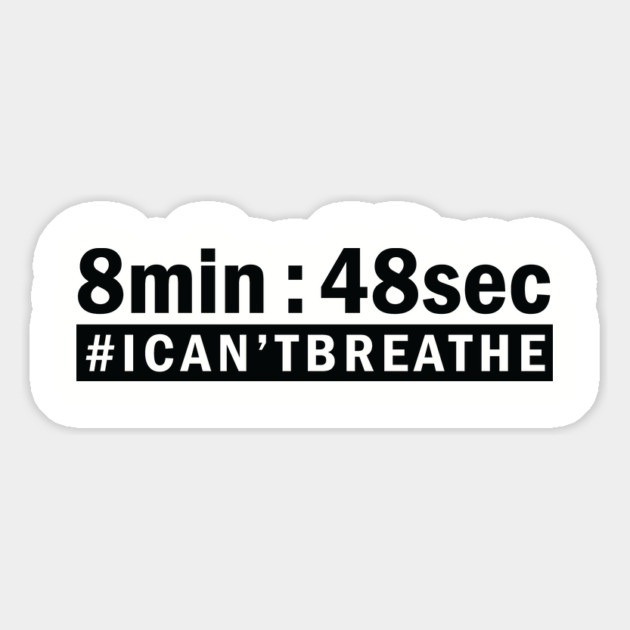 8 Min 48Sec, I Can't Breathe, Black Lives Matter Magnet by UrbanLifeApparel