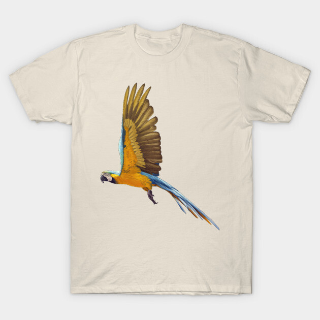 Blue and Gold Macaw Macaw T-Shirt TeePublic