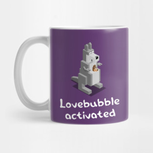 Lovebubble activated - kangaroo and baby Mug