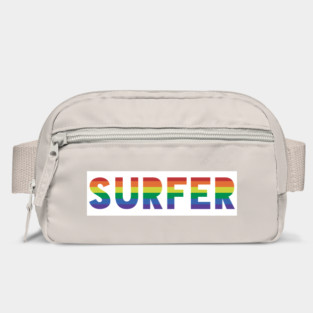 Surfer Gay Pride Rainbow Flag Bag