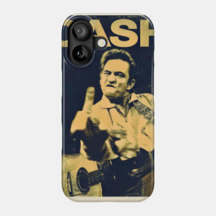 Johnny Cash gives midle finger Phone Case