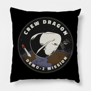 SpaceX Crew Dragon Patch Pillow