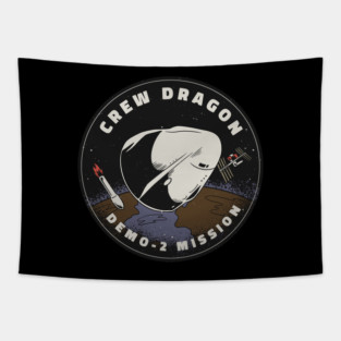 SpaceX Crew Dragon Patch Tapestry