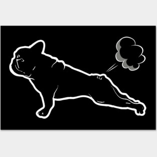 French bulldog yoga pose Posters and Art