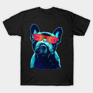 French bulldog 80s style neon T-Shirt
