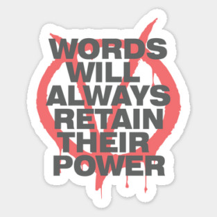 Words Power - V for Vendetta Sticker