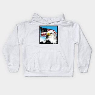 Patriotic Eagle Kids Hoodie