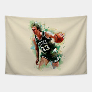 Larry Bird basketball legend Tapestry