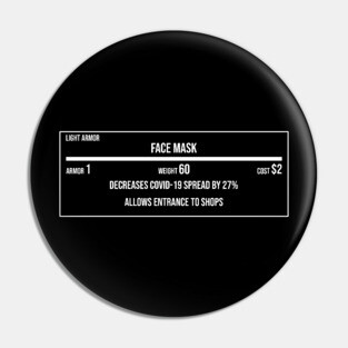 Face Mask Armor Type Pin