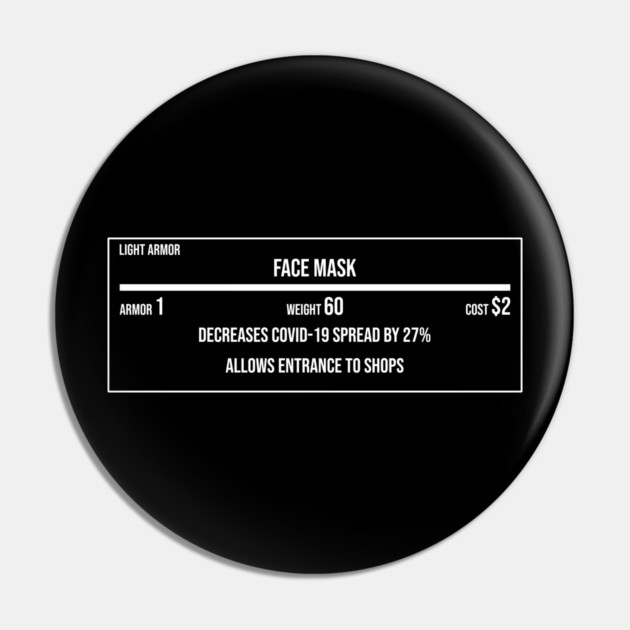 Face Mask Armor Type Pin by belownormal