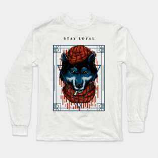 Stay loyal - wolf cartoon Long Sleeve T-Shirt