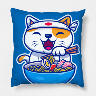 Ramen Cat Pillow