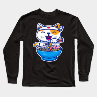 Ramen Cat Long Sleeve T-Shirt