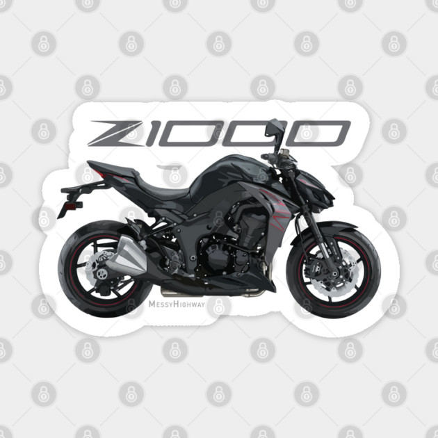 Kawasaki Z1000 19 black, sl Sticker by MessyHighway