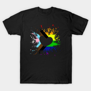 Pride Progress Flag Rainbow Flag Heart For Inclusivity T-Shirt