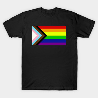 Progress Pride Rainbow Flag For Inclusivity T-Shirt