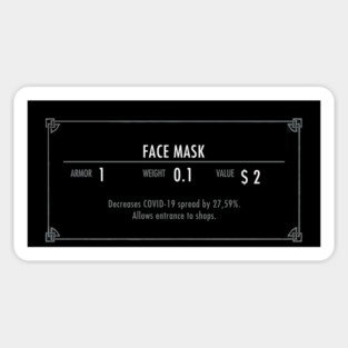 Skyrim mask item Sticker