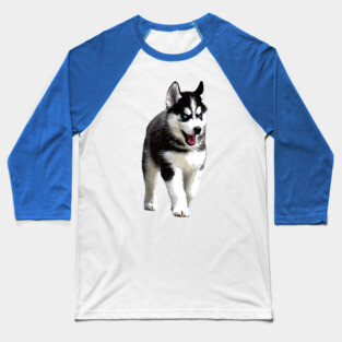Siberian Husky Puppy Dog Baseball T-Shirt