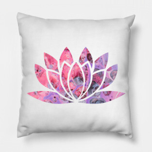 Pink Purple Lotus Pillow