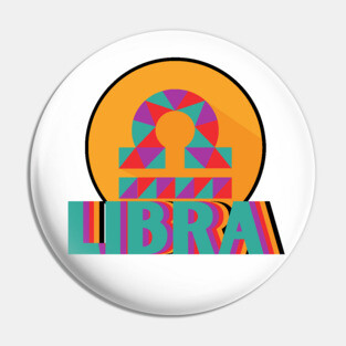 Libra Zodiac Design Pin